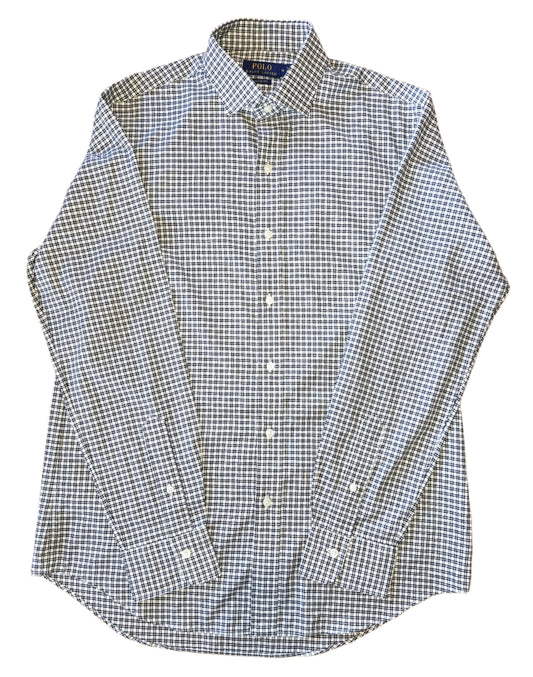 Vintage Ralph Lauren Black and White Gingham Check Shirt Medium